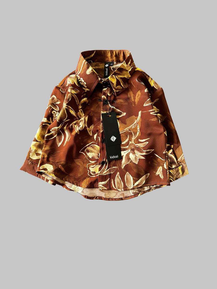 Floral Shirt  Brown